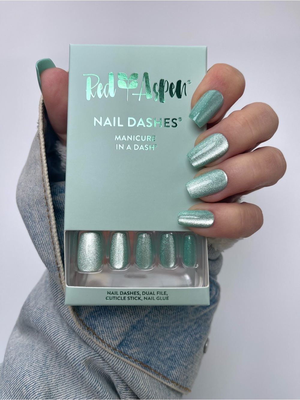 Red Aspen Stardust Susmita Nail Dashes - Press-On Manicure